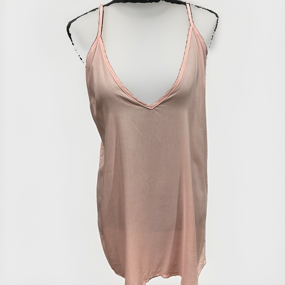 Free People Pink Tank Top Long Flowing Women's Adjustable Strap Size Medium